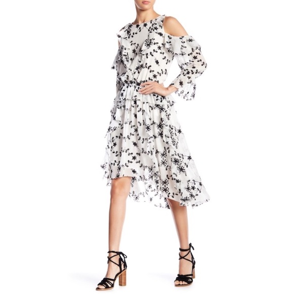 FINAL🚨DONATING SOON‼️ Joie Alpheus Silk Floral-Eyelet Ruffled Dress - Picture 6 of 10